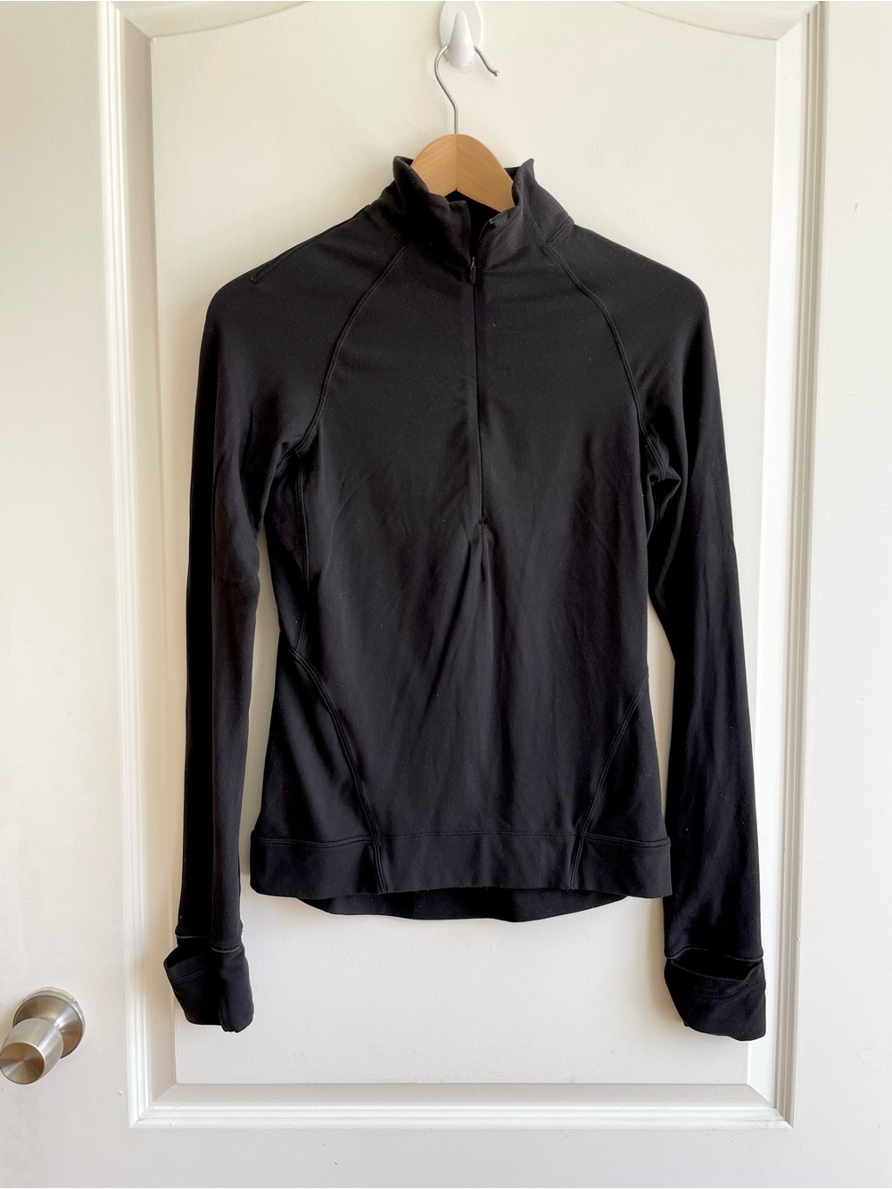Lululemon It's Rulu Classic-Fit Half Zip Size 6 Black Long Sleeve